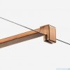 New Trendy Nesta Copper Brushed parawan nawannowy ze wspornikiem prostopadłym 50x150 cm miedź szczotkowana/szkło przejrzyste P-0215-WP